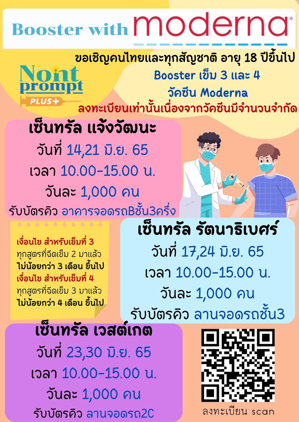 ฉีดวัคซีนโมเดอร์นา