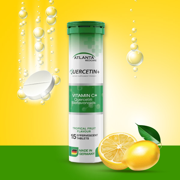วิตามินซีเม็ดฟู่ Atlanta Quercetin+ Vitamin C 1000 mg