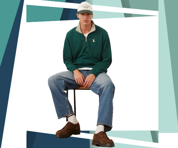 เสื้อกันหนาวผู้ชาย CC DOUBLE O รุ่น HALF-ZIP UP PULLOVER