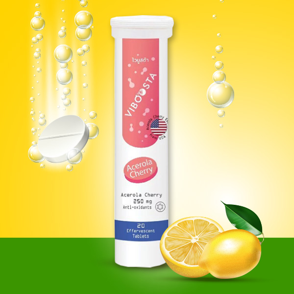 วิตามินซีเม็ดฟู่ Viboosta สูตร Acerola Cherry Plus