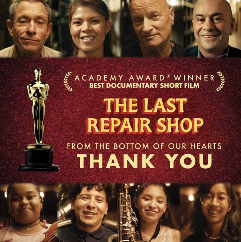 he Last Repair Shop หนังสารคดีสั้นยอดเยี่ยม ออสการ์ 2024
