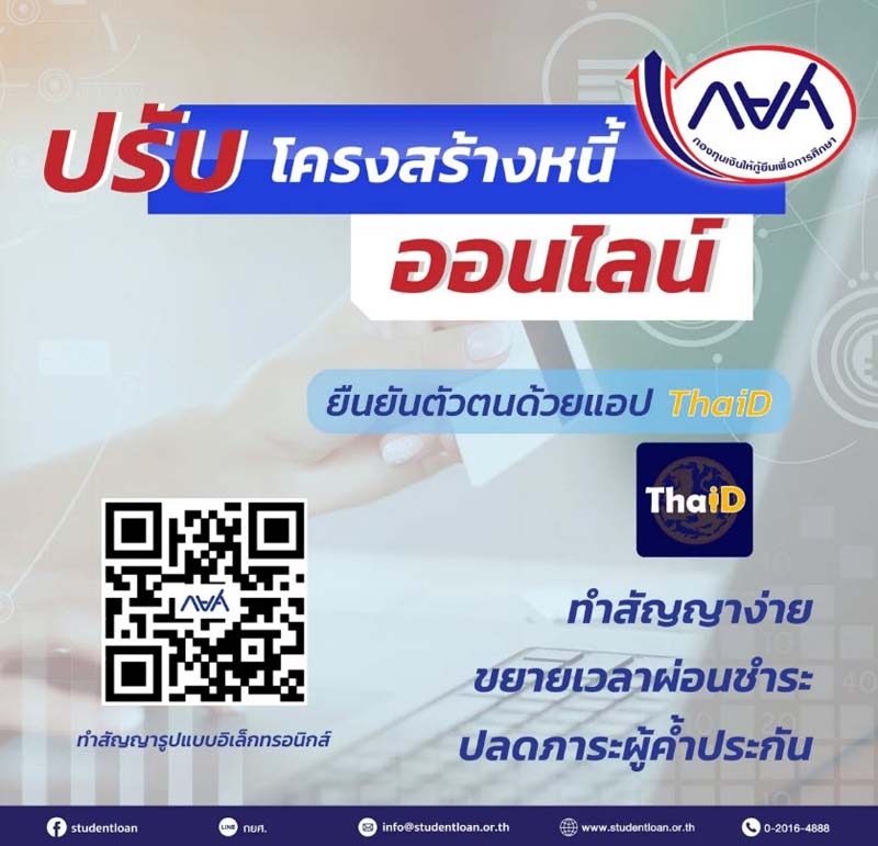 เช็กสิทธิและสมัครปรับโครงสร้างหนี้ กยศ. ลดดอกเบี้ยออนไลน์ง่าย ๆ