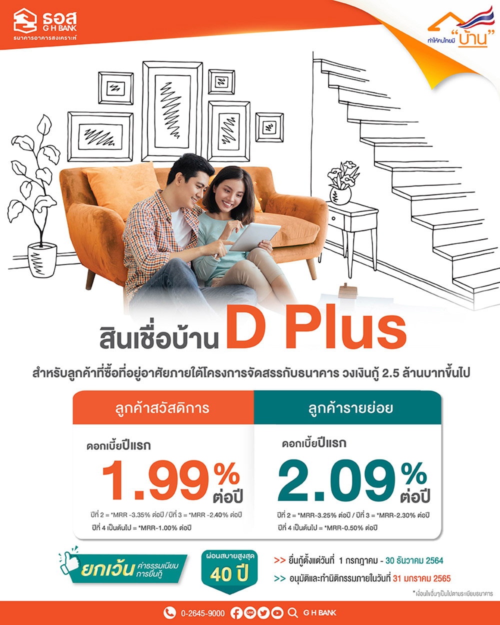สินเชื่อบ้าน D Plus