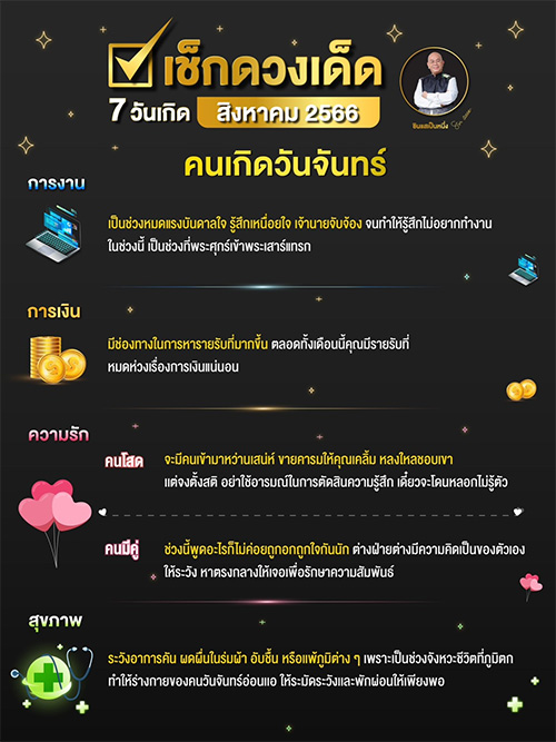 ดูดวงเดือนสิงหาคม