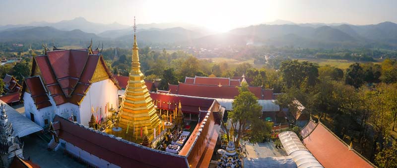 ภาพมุมสูง วัดพระธาตุช่อแฮ