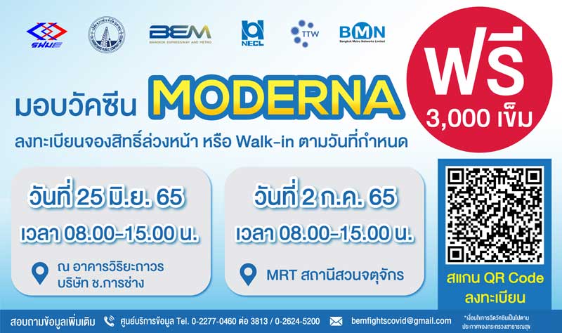 ฉีดวัคซีนโมเดอร์นา
