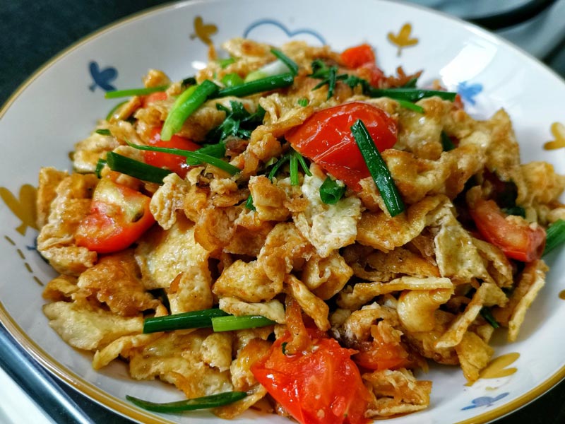มะเขือเทศผัดไข่