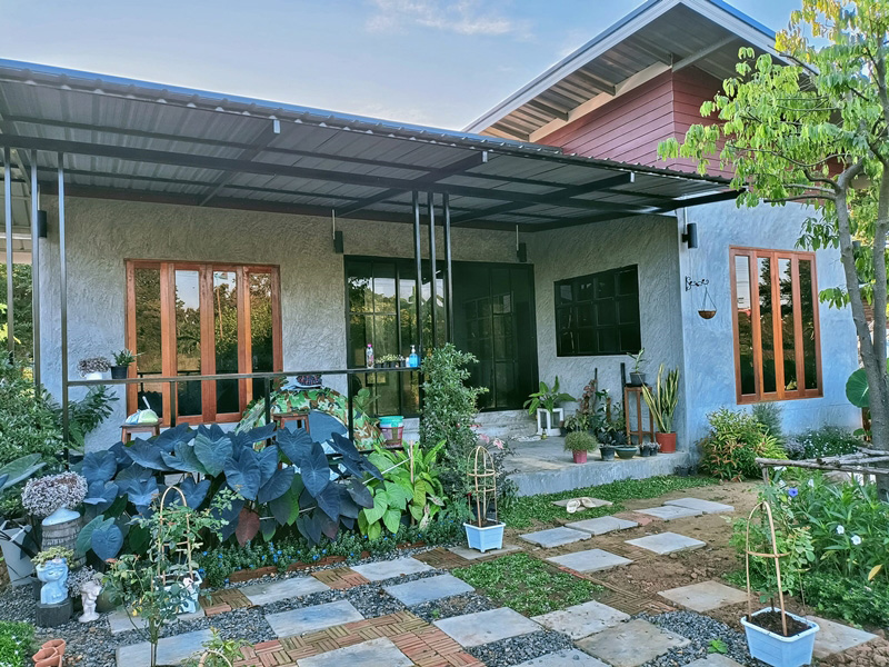 แบบบ้านชั้นเดียว 2 ห้องนอน