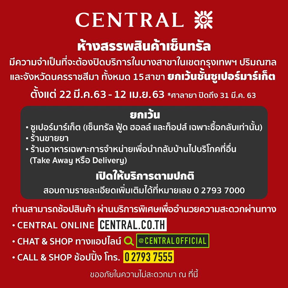 ห้าง ปิด COVID-19