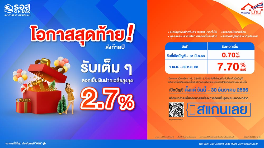 เงินฝากครบรอบ 70 ปี ธอส.