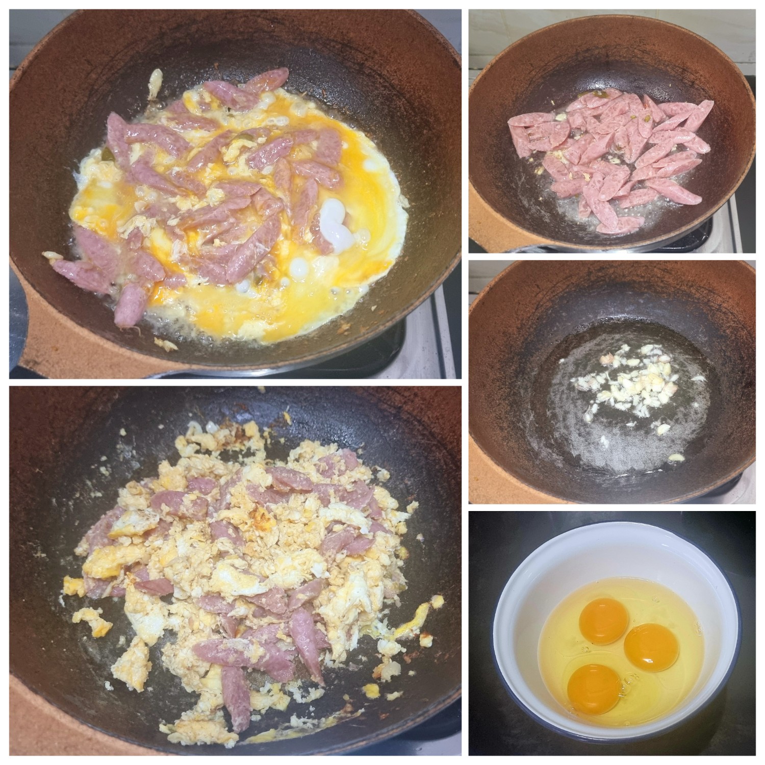 แหนมผัดไข่
