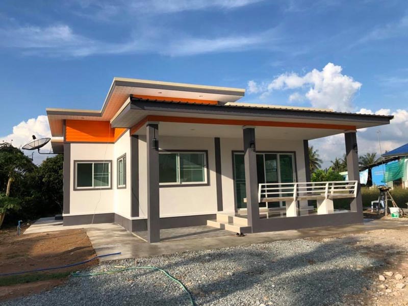 แบบบ้านโมเดิร์นชั้นเดียว 2 ห้องนอน 1 ห้องน้ำ