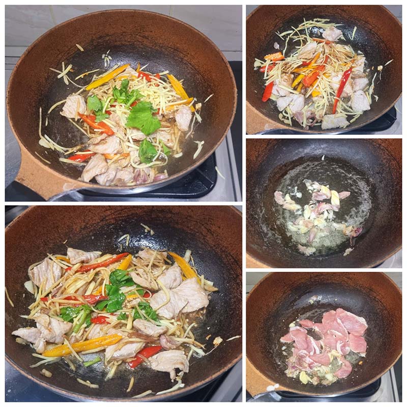 หมูผัดขิง