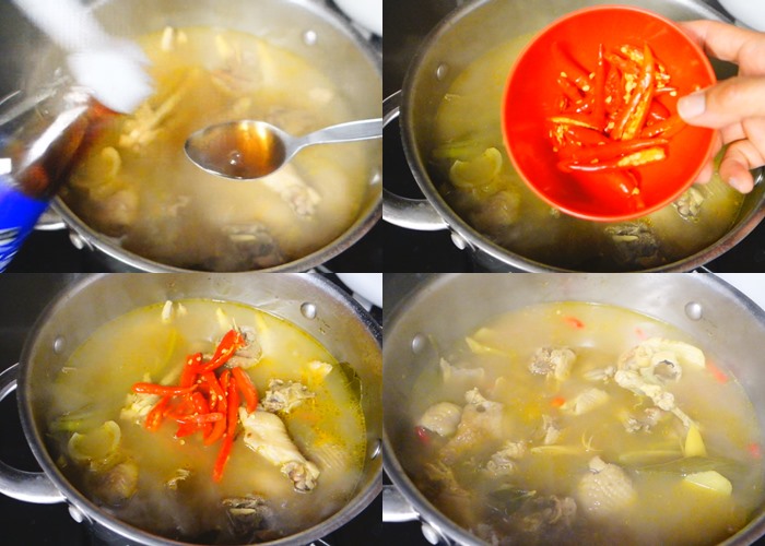 ไก่บ้านต้มขมิ้น