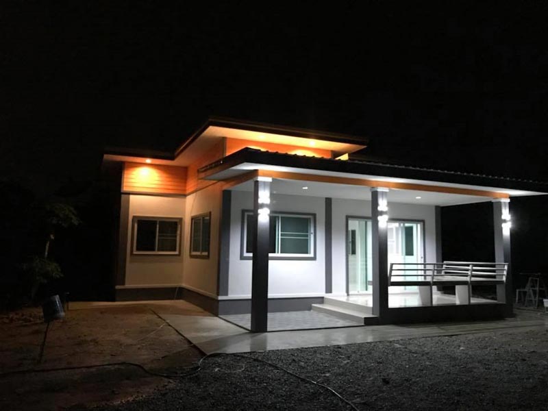 แบบบ้านโมเดิร์นชั้นเดียว 2 ห้องนอน 1 ห้องน้ำ