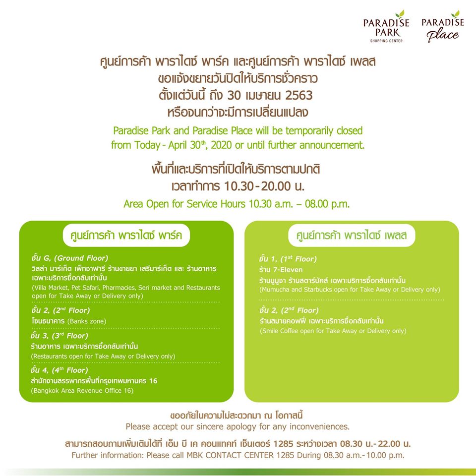 ห้าง ปิด COVID-19