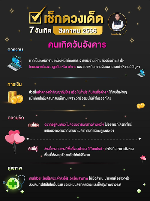 ดูดวงเดือนสิงหาคม