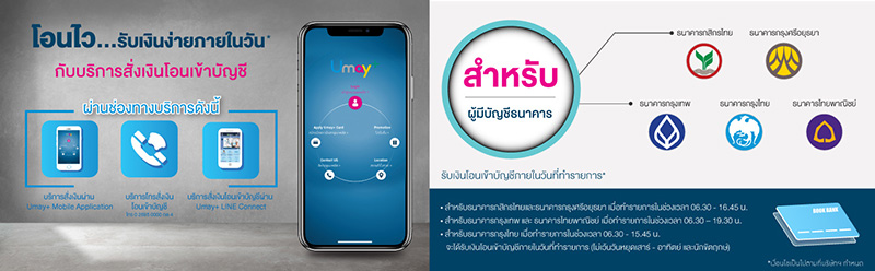 บัตรกดเงินสด Umay+
