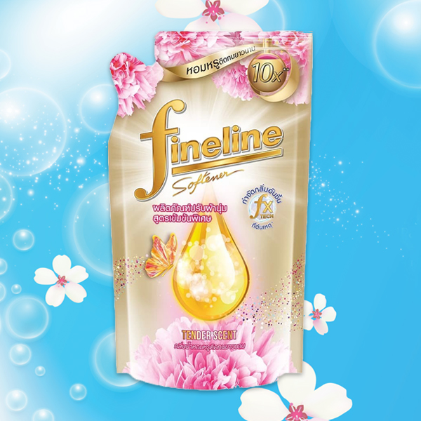 น้ำยาปรับผ้านุ่ม ไฟน์ไลน์ กลิ่นเทนเดอร์เซ้นส์ สีทอง