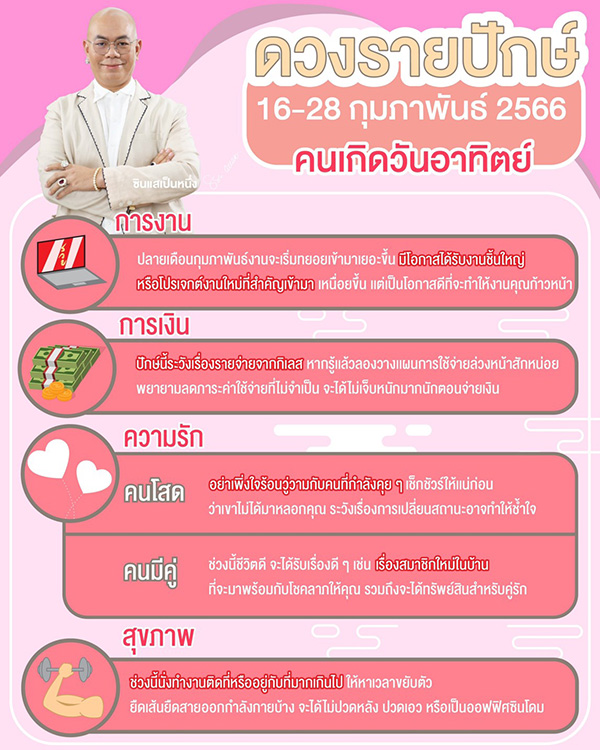 ซินแสเป็นหนึ่ง ดูดวงเดือนกุมภาพันธ์