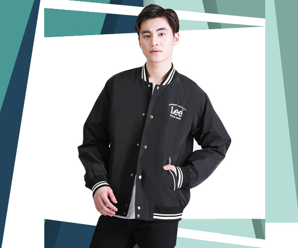 เสื้อกันหนาวผู้ชาย LEE รุ่น REGULAR FIT ICONIC LOGO COLLECTION MEN'S JACKET BLACK