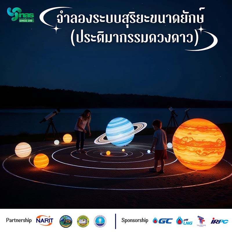 Stargazing at Laem Charoen Beach, Rayong, solar system simulation