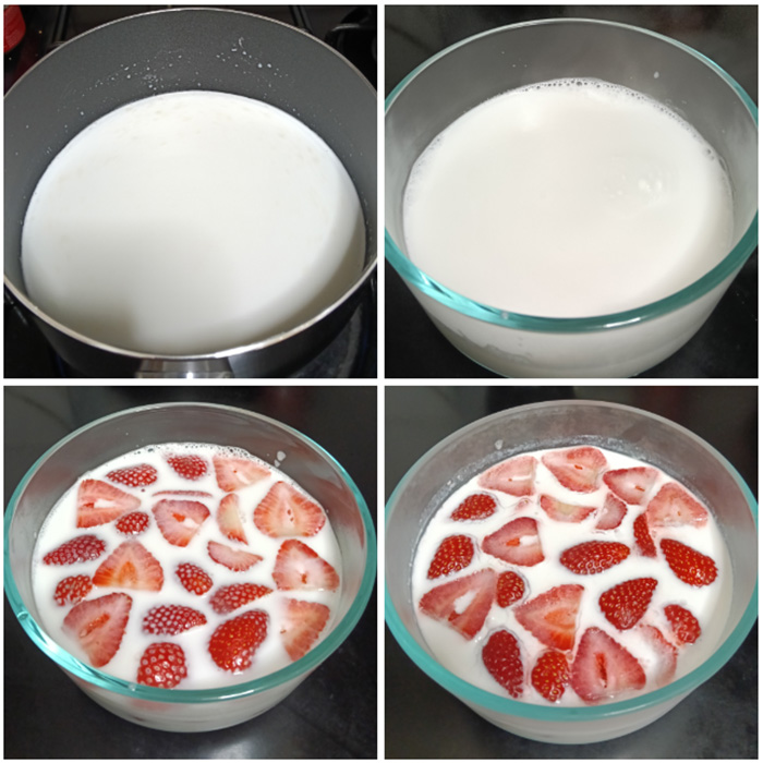 สูตรวุ้นกะทิสตรอว์เบอร์รี เมนูของหวาน สูตรขนม วุ้นกะทิ