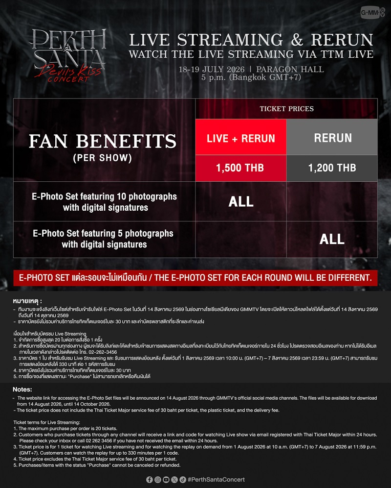 เพิร์ธ-แซนต้า คอนเสิร์ต Fan Benefit
