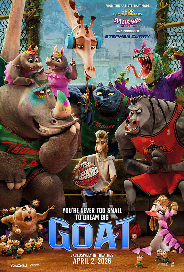 โปรแกรมหนังใหม่ เมษายน 2569 GOAT คุณแพะหัวใจไม่ยอมแพ้ โปสเตอร์