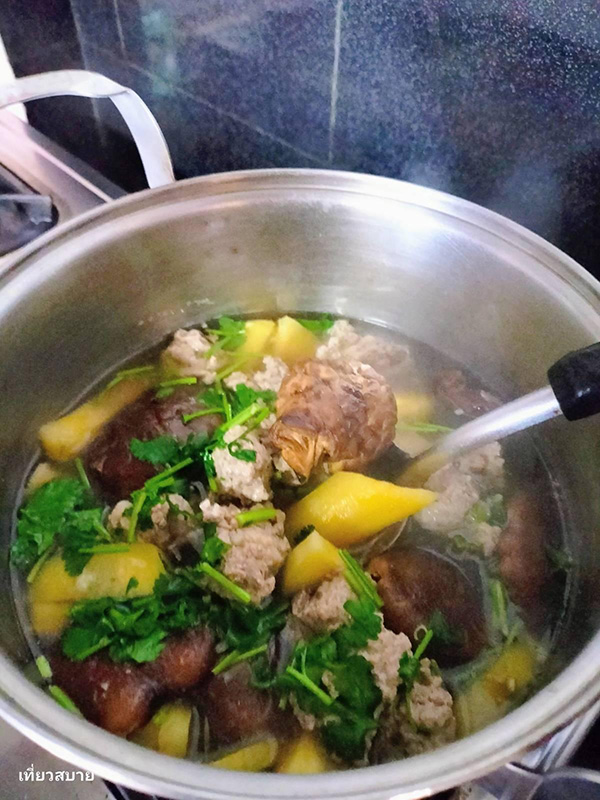 แกงจืดบัวหิมะหมูสับเห็ดหอม เมนูสุขภาพ เมนูต้มจืด สูตรอาหาร อาหารไทย