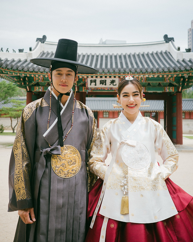 หมาก ปริญ คิมเบอร์ลี่ สวมฮันบกเที่ยวเกาหลี 