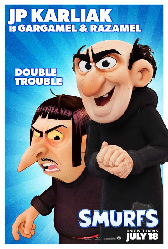 โปสเตอร์หนัง Smurfs ตัวละครหลักใน Smurfs 2025