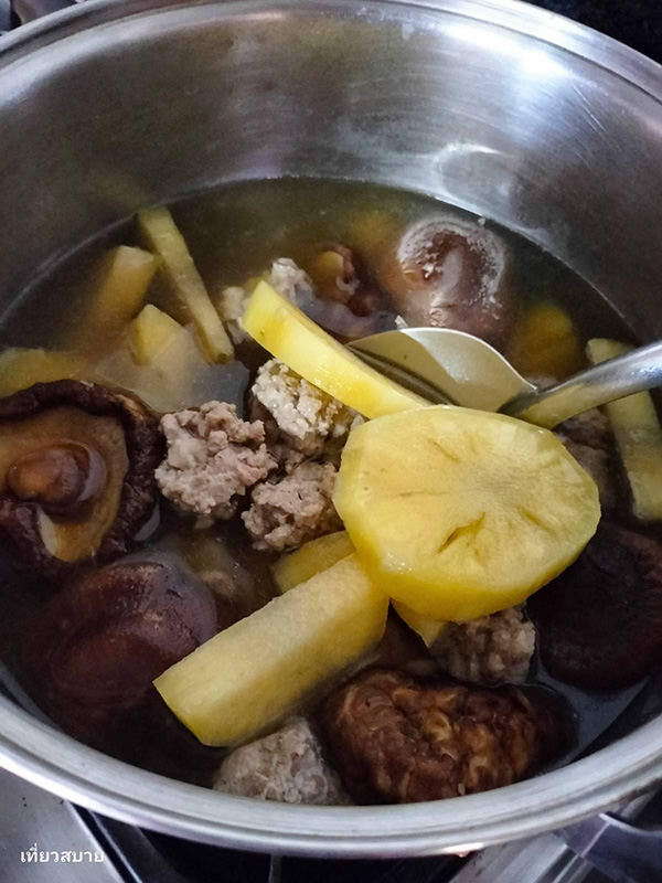 แกงจืดบัวหิมะหมูสับเห็ดหอม เมนูสุขภาพ เมนูต้มจืด สูตรอาหาร อาหารไทย