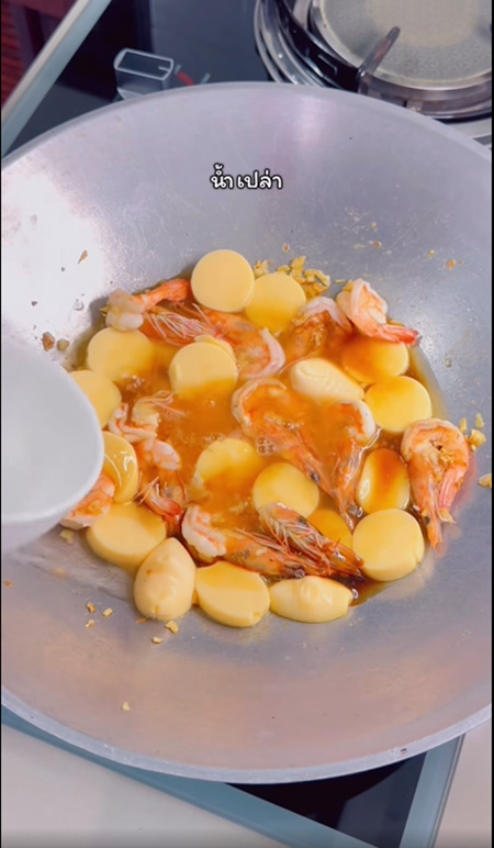 เต้าหู้ไข่ผัดกุ้งเทริยากิ เมนูเต้าหู้ไข่ สูตรอาหาร