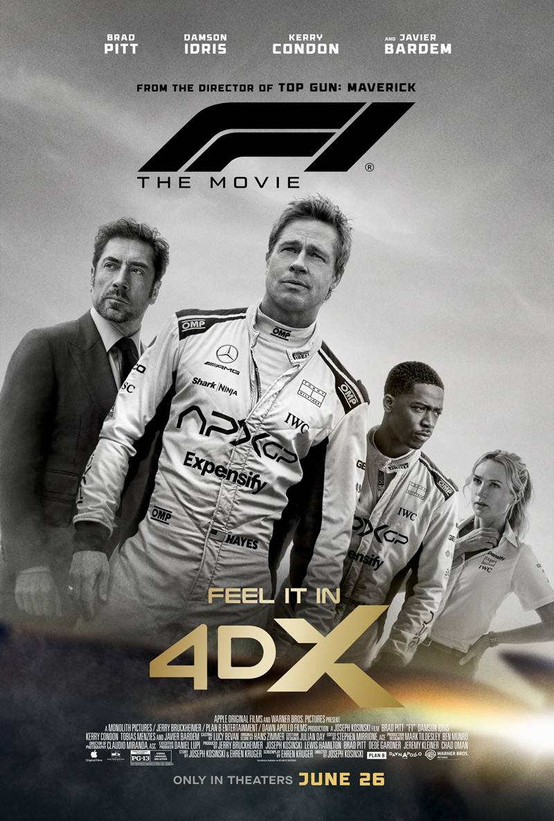 โปสเตอร์ F1 หนังแข่งรถฟอร์มูล่าวัน F1 Movie แบรด พิตต์ นำแสดง