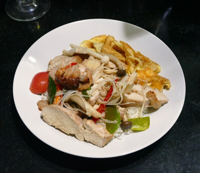 ต้มข่าไก่อบ