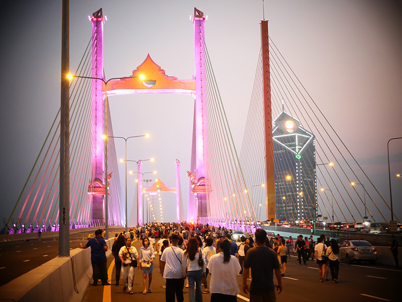 วิว สะพานพระคู่ขนานพระราม 9 