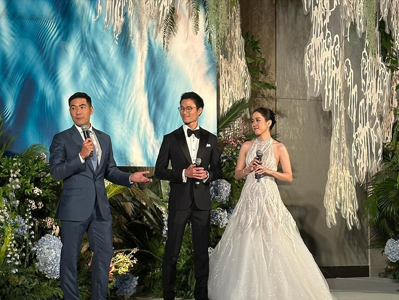 ชานันท์ โสภณพนิช - กมลนันท์ เจียรวนนท์ ฉลองวิวาห์หวาน ทายาท 2 ตระกูลดัง