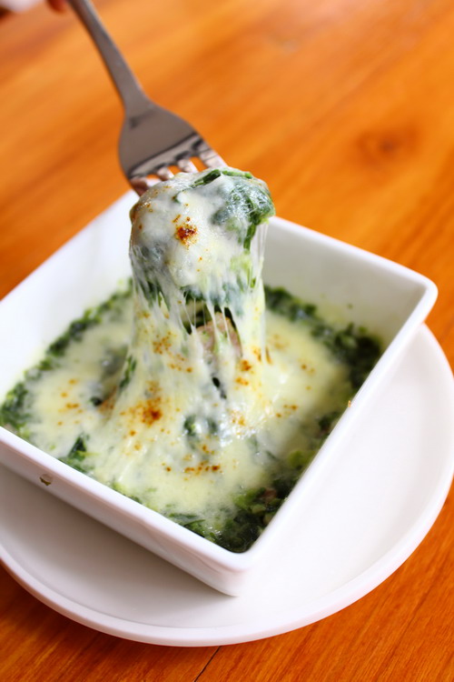 ผักโขมอบชีส สูตรออร์แกนิก