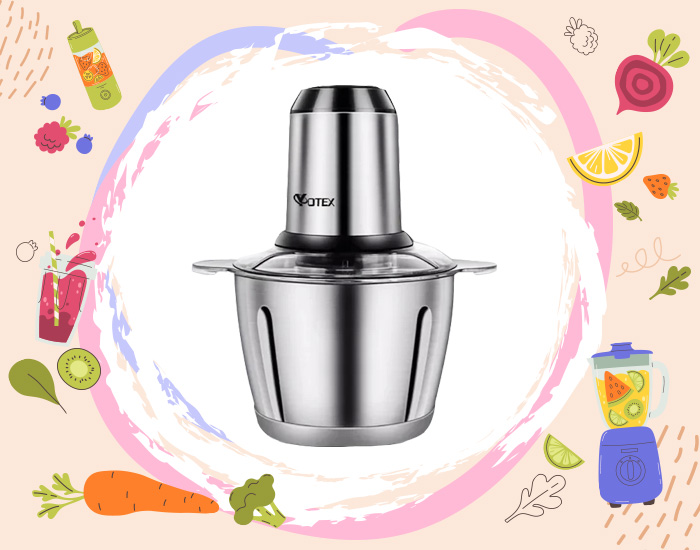 เครื่องปั่นอาหารอเนกประสงค์ Yotex เครื่องปั่นพริก 400W เครื่องบดหมู 2L 4ใบมีด เครื่องปั่นอาหาร เครื่องครัว เครื่องใช้ไฟฟ้า