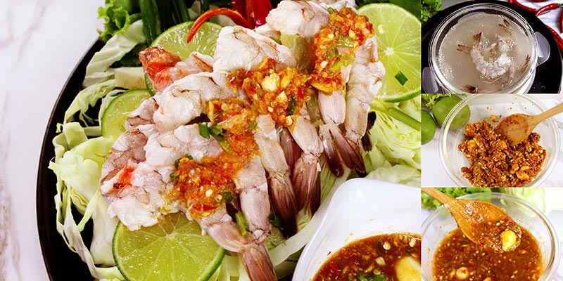 กุ้งมะนาวแช่น้ำปลา 