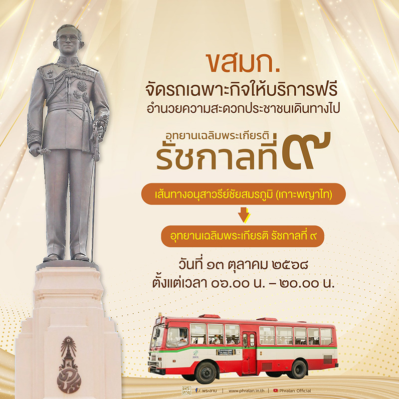งานวันนวมินทรมหาราช 2568 อุทยานเฉลิมพระเกียรติ รัชกาลที่ 9