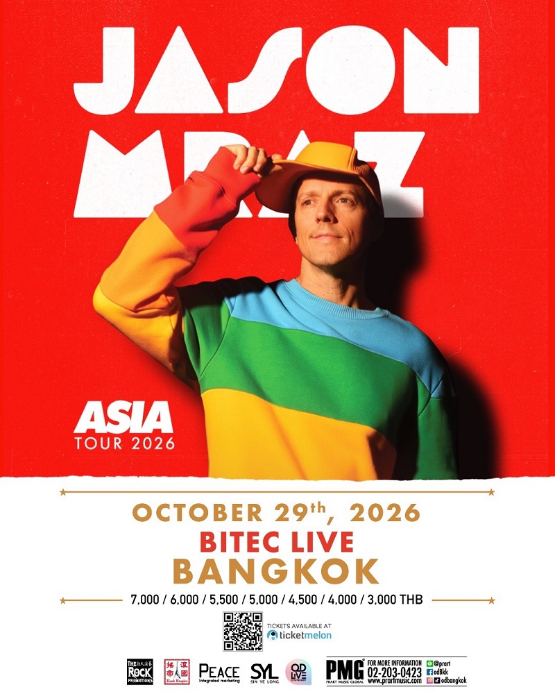 Jason Mraz Asia Tour 2026 in Bangkok