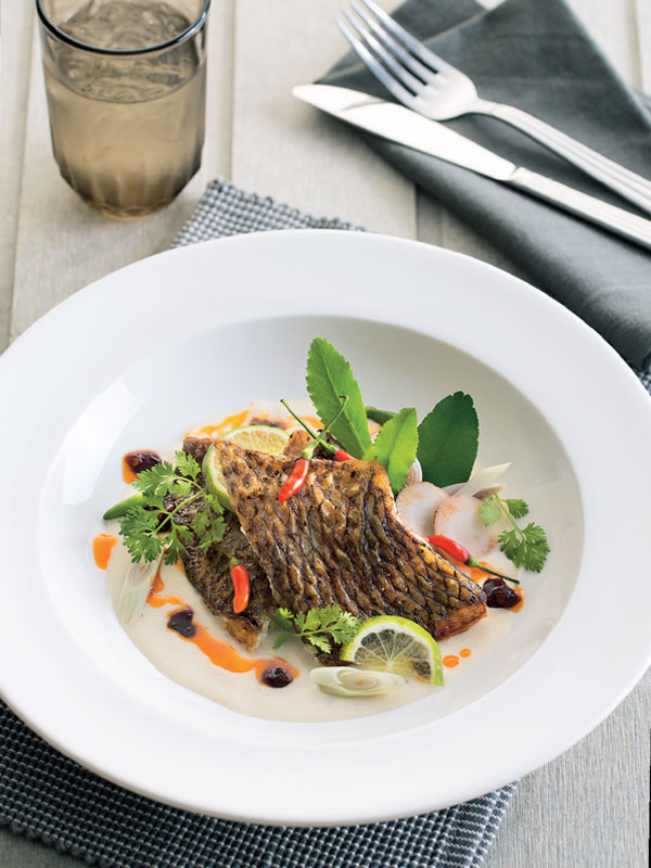 สเต๊กปลานิลซอสต้มยำ เมนูปลานิล