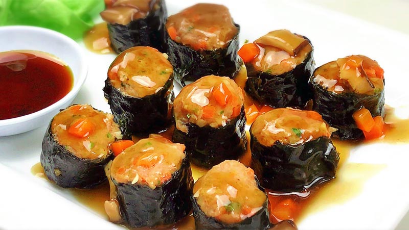 หมูเด้งห่อสาหร่าย