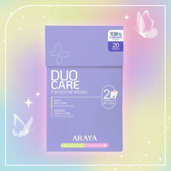 ทิชชูเปียก ARAYA DUO CARE FEMININE WIPES