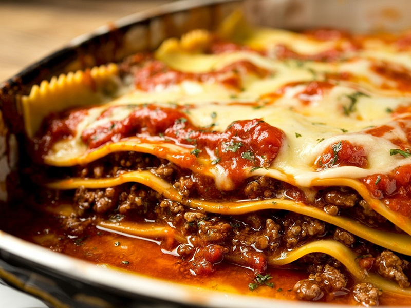 ลาซานญาเนื้อโบโลเนส เมนูเส้นพาสต้า เมนูอาหารต่างประเทศ สูตรอาหาร