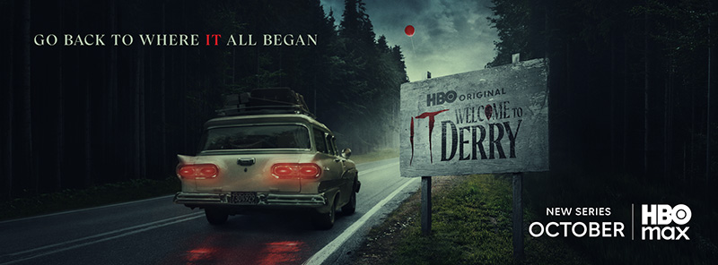 โปสเตอร์ซีรีส์ IT Welcome to Derry แสดงภาพเพนนีไวซ์ ปีศาจตัวตลกจากจักรวาล IT