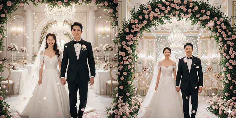 Gemini AI สร้างรูปแต่งงาน
