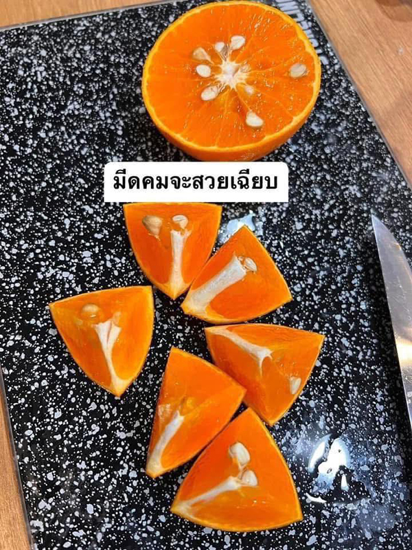 วิธีหั่นส้ม